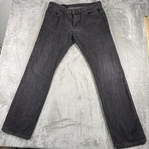 SPURR Mens Straight Leg Jeans Faded Black 100% Cotton Made in USA Size 36x32